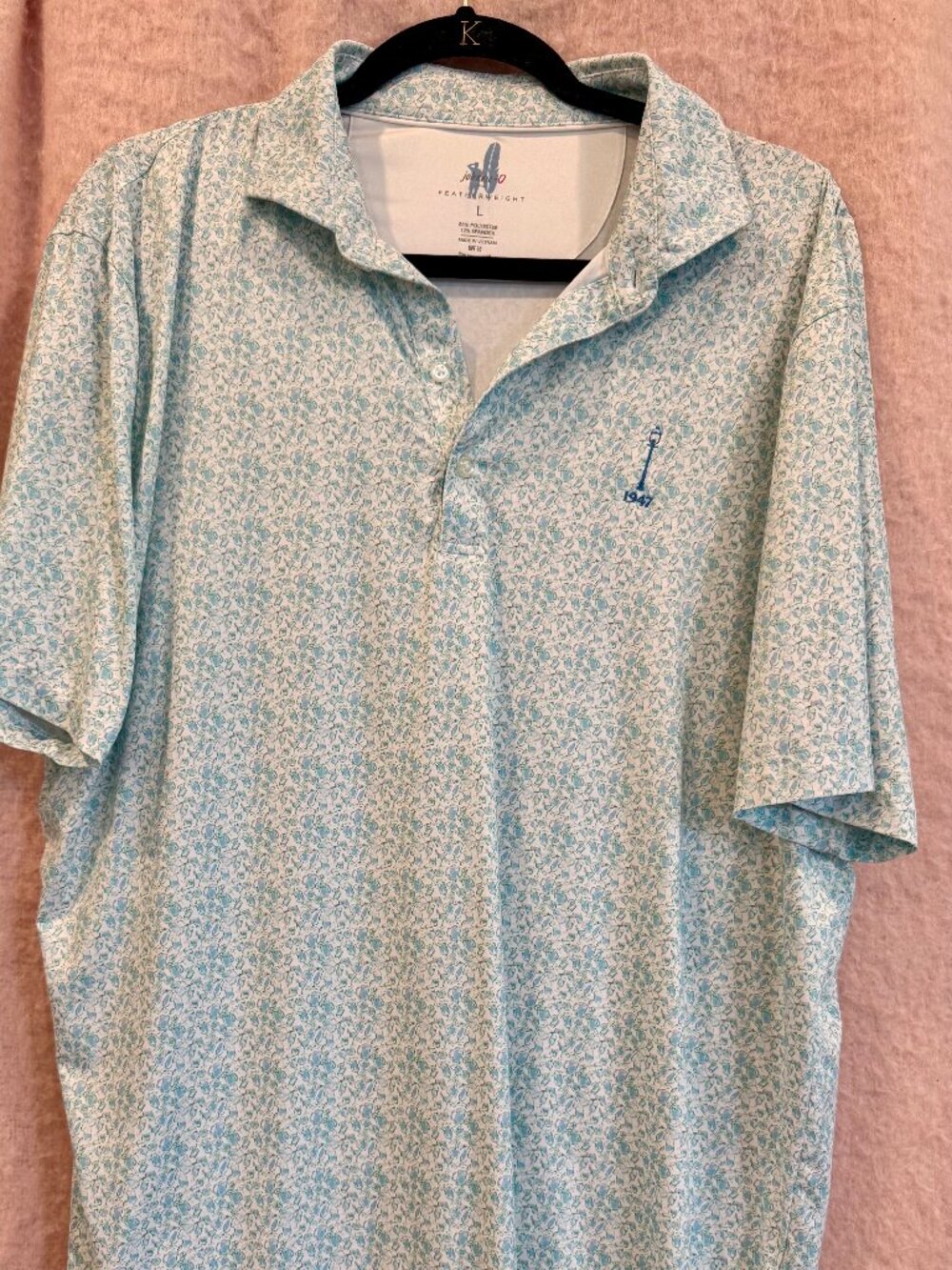 Johnnie-O Men's Kilmer Featherweight Performance Polo, drink pattern, Size L